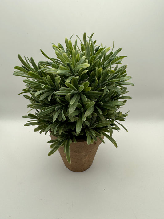 Faux Green Potted Plant – 8"