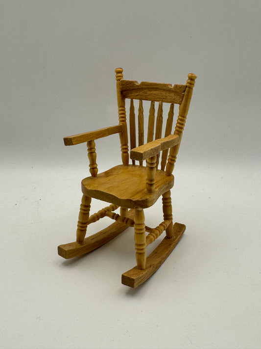 Miniature Wooden Rocking Chair – 4"