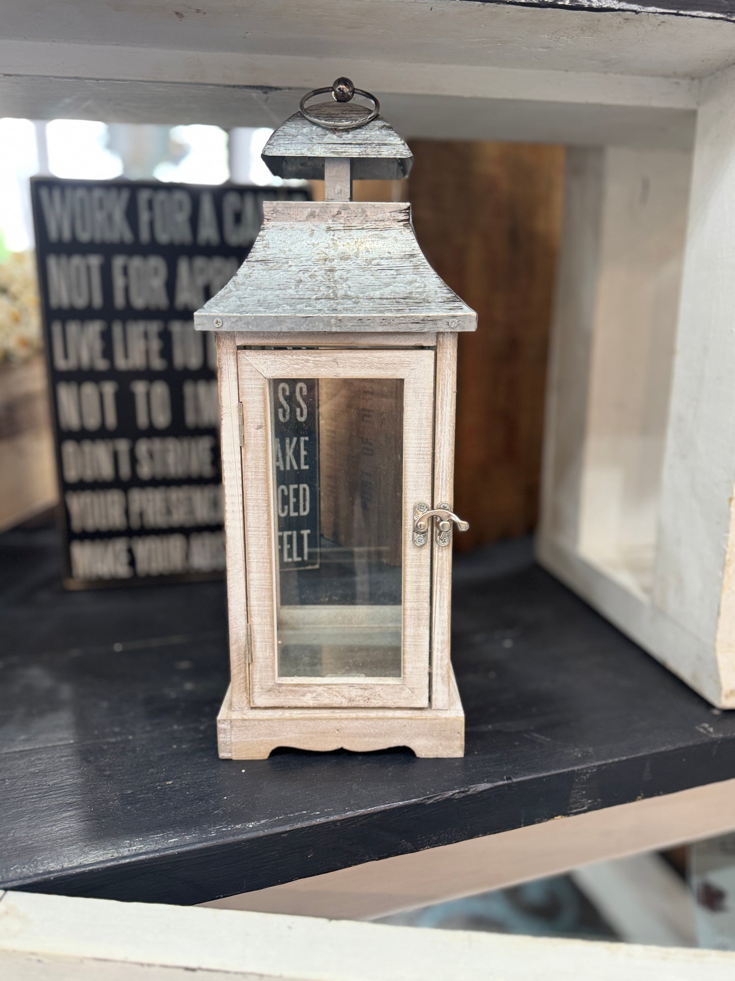 Rustic Farmhouse Lantern – 16"