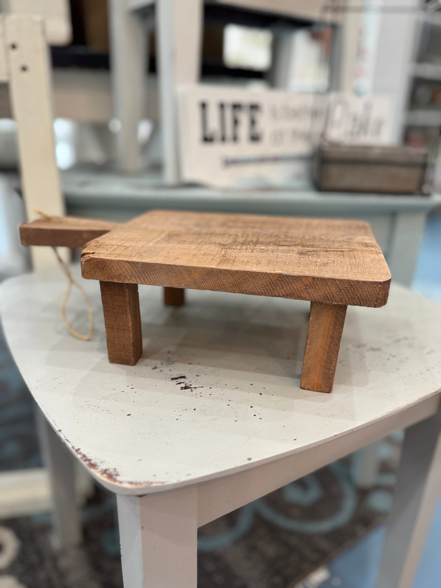 Large Rustic Wooden Display Lift - 4" High
