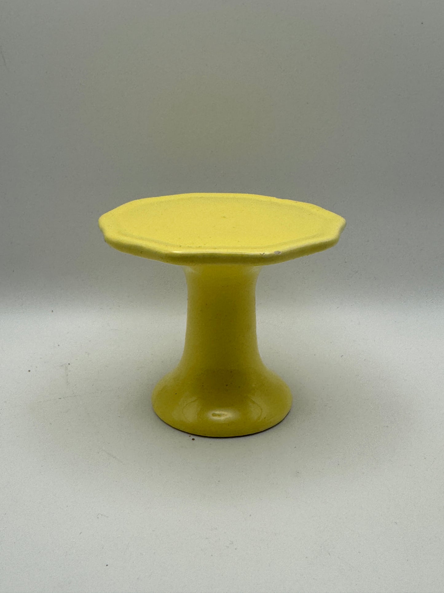 Vintage Yellow Pedestal Display Stand - 3"