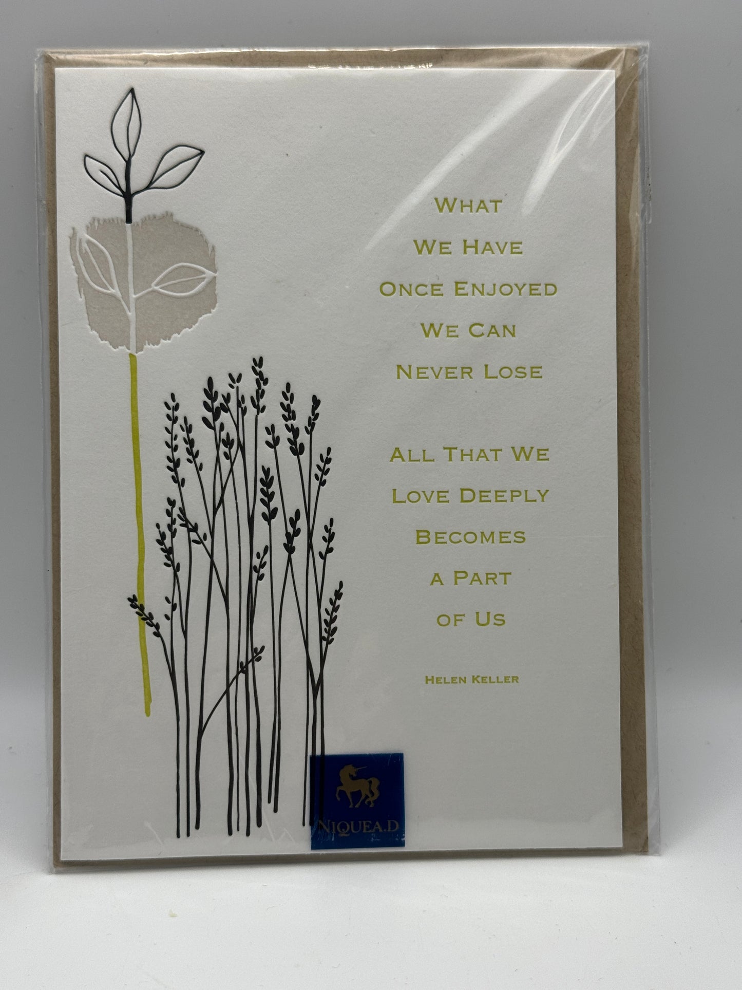 NIQUEA.D Sympathy Greeting Card – What We Have Once Enjoyed