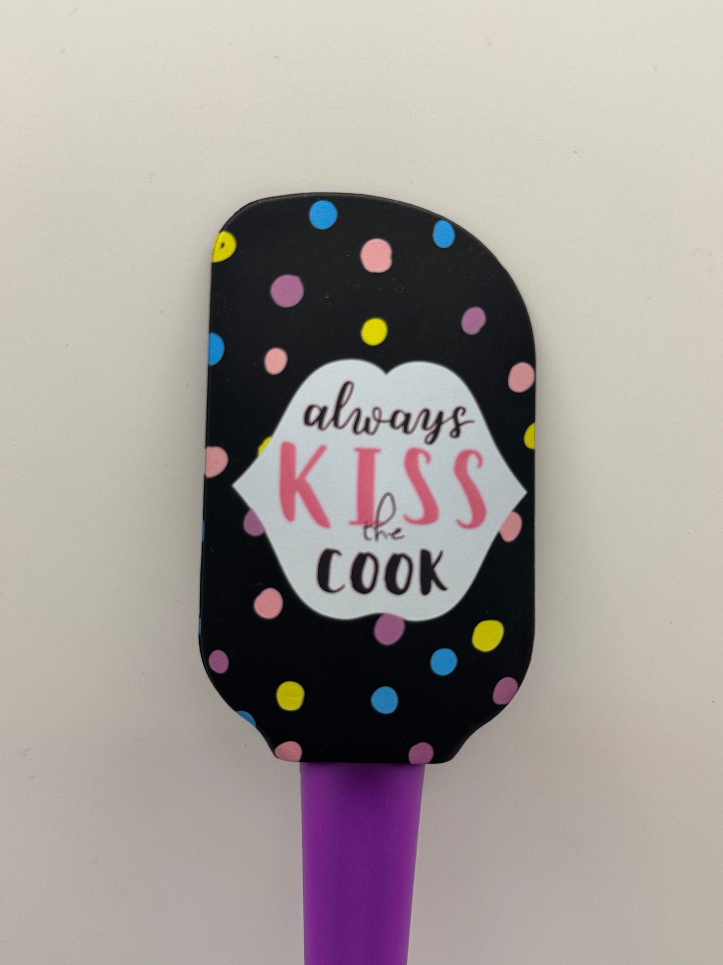 Krumbs Kitchen® Designer Silicone Spatula - Always Kiss the Cook