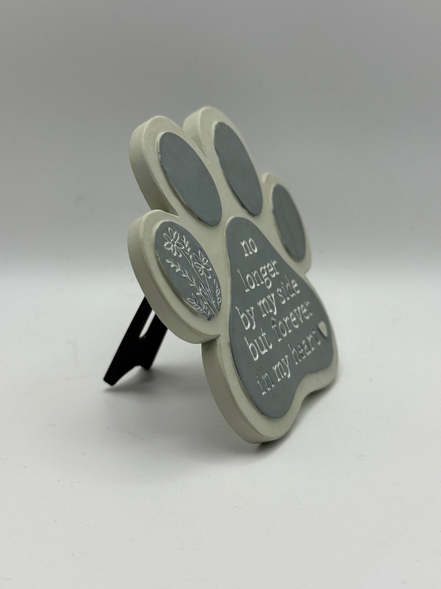 Forever in My Heart Paw Print Memorial Plaque
