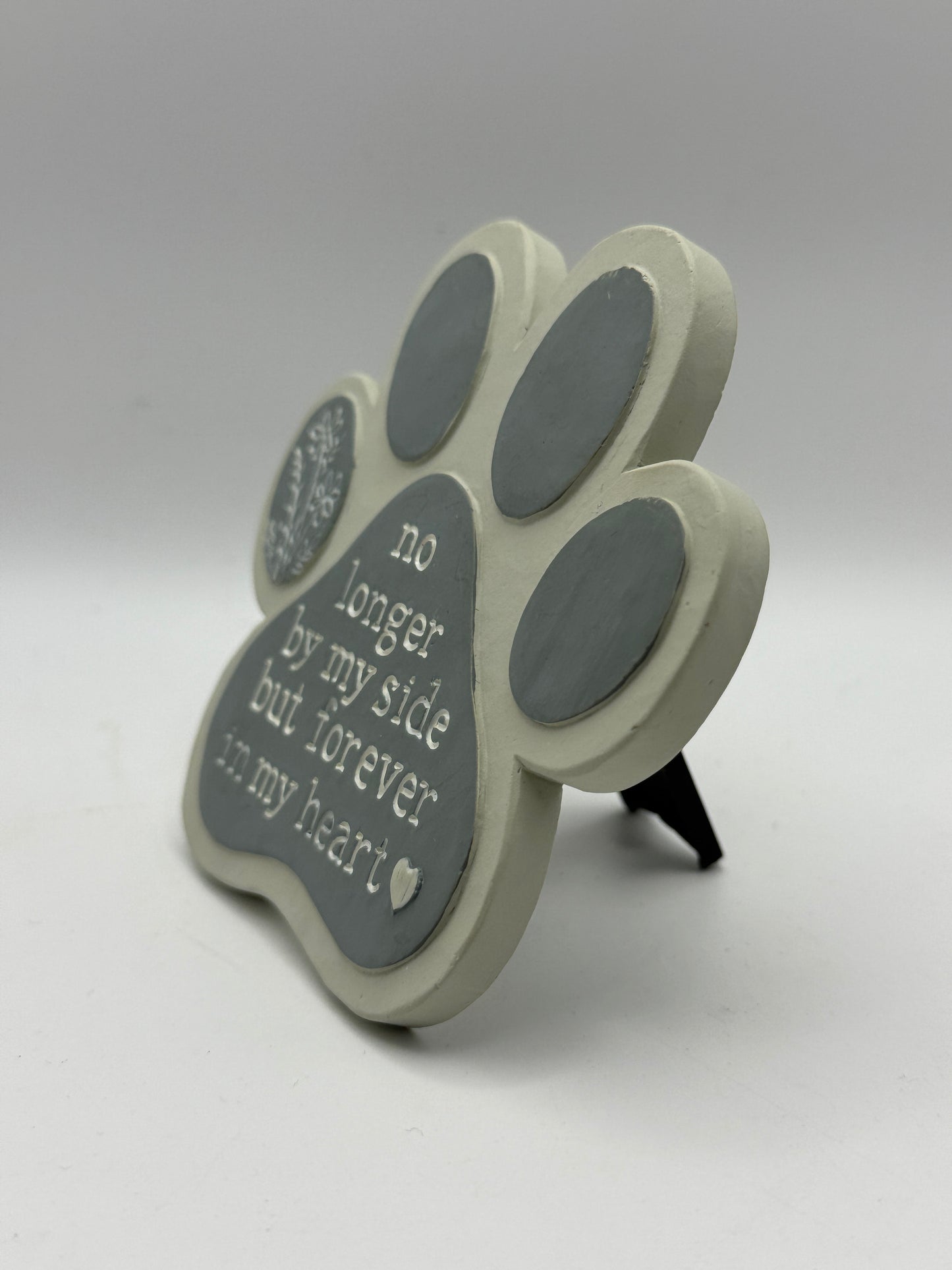 Forever in My Heart Paw Print Memorial Plaque