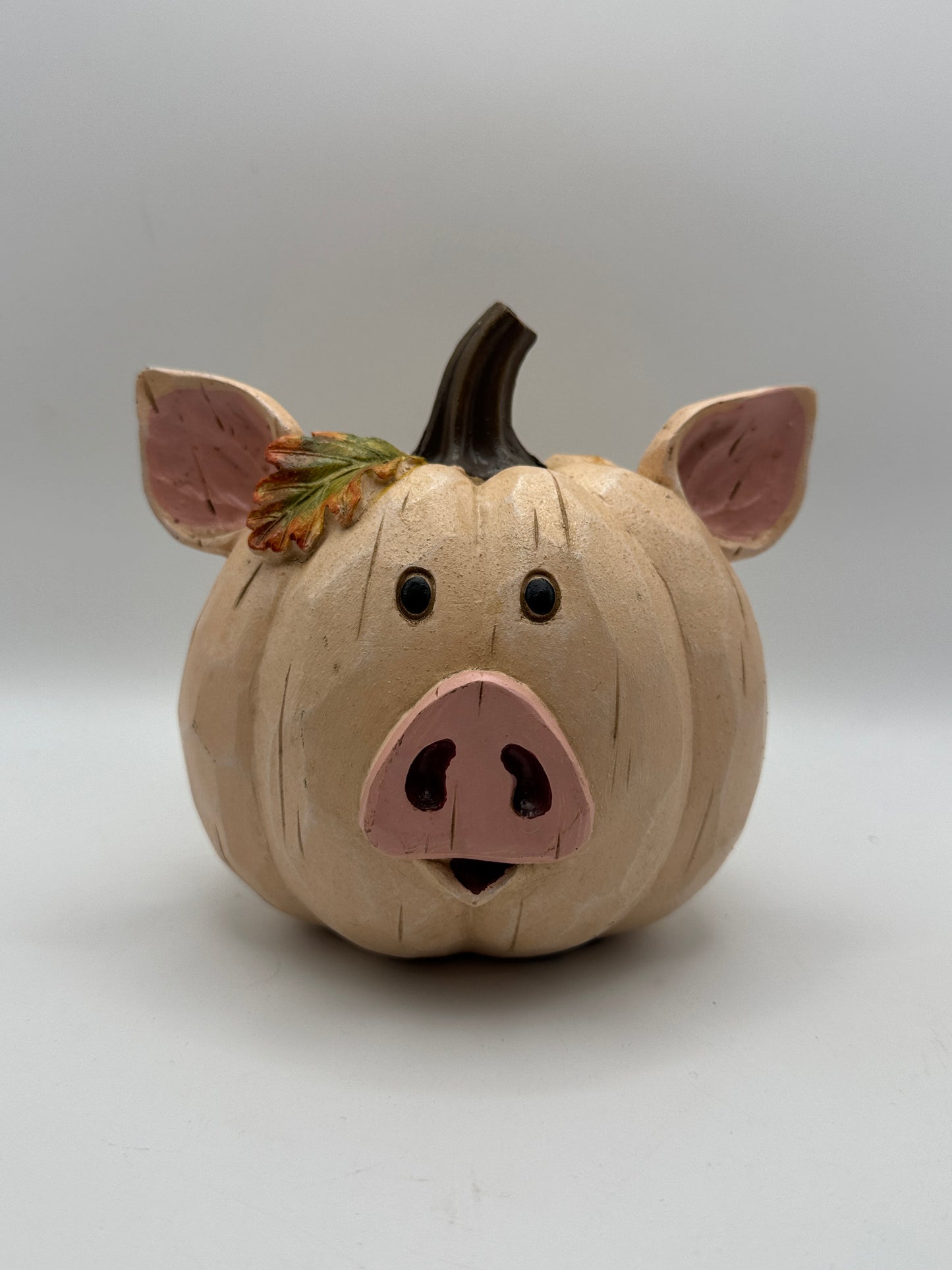 Pumpkin Pig Resin Figurine