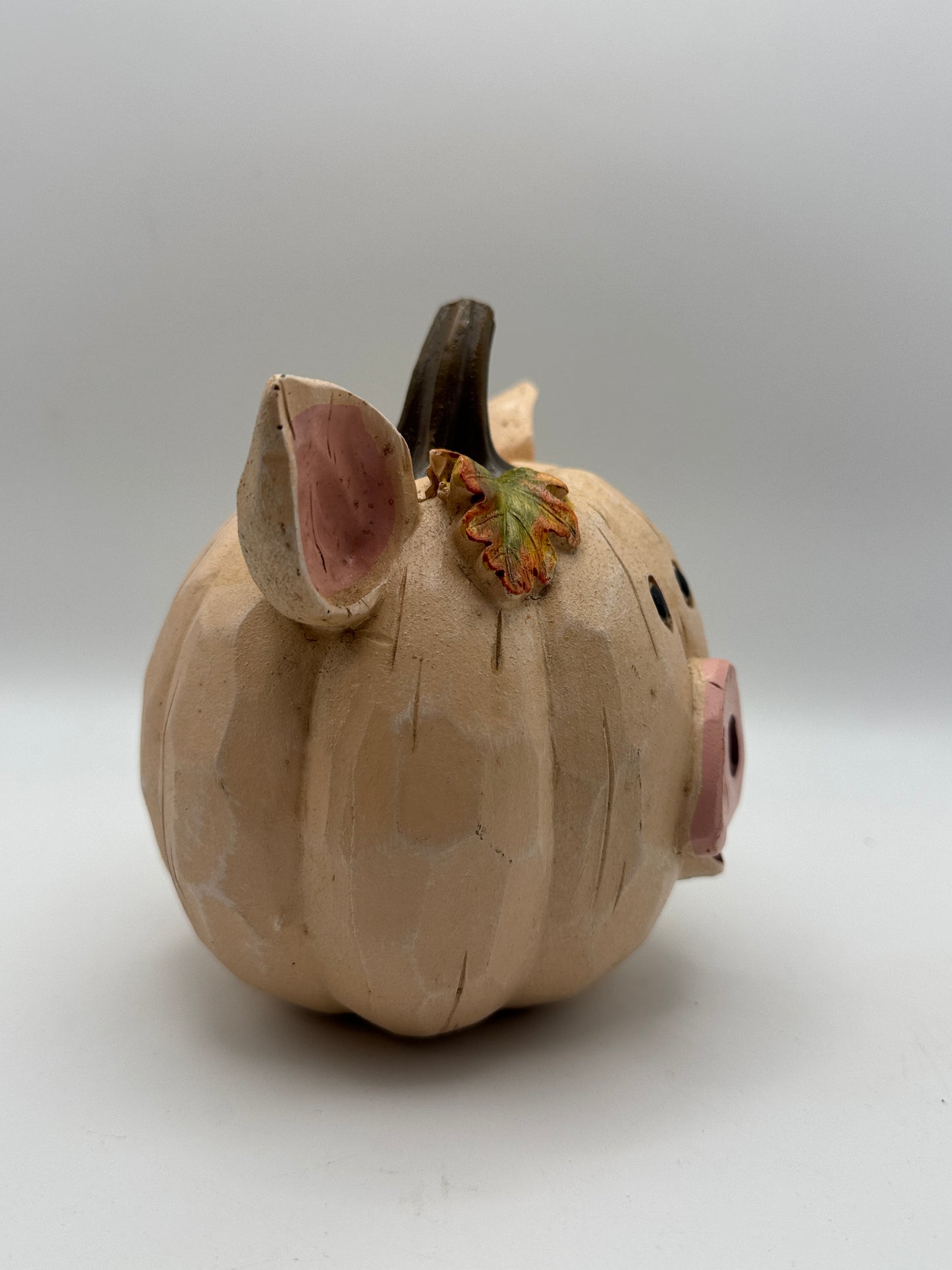 Pumpkin Pig Resin Figurine