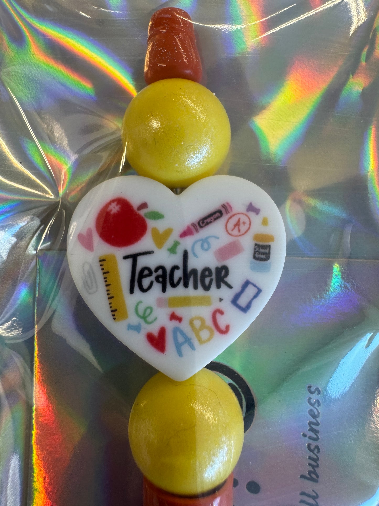Pen - Teacher / Heart - Black Ink