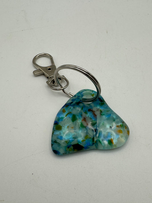 Beths glass creations - Keychain Accessories - Ocean Blue Confetti
