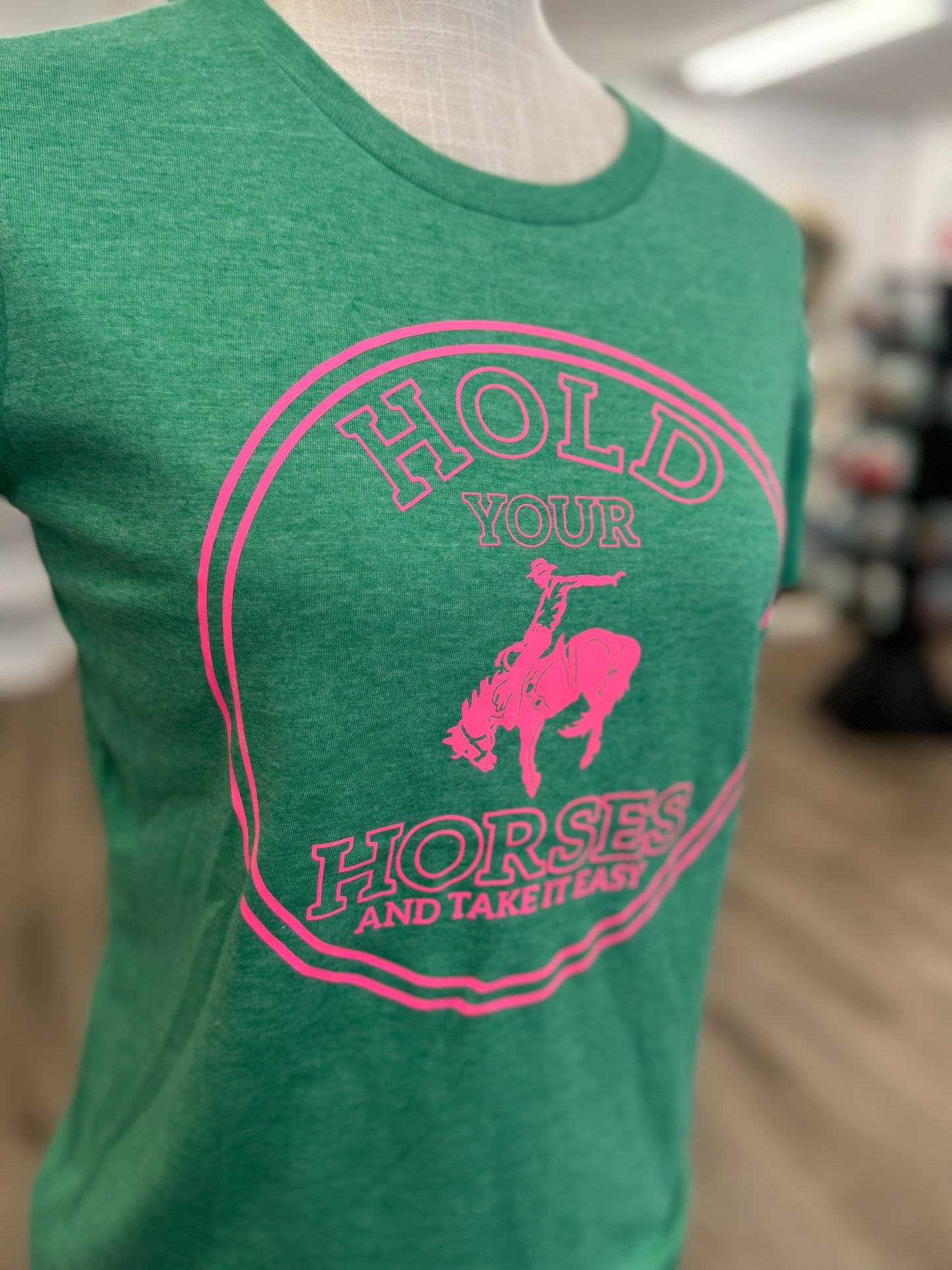 Hold Your Horses & Take It Easy T-Shirt – XS Only