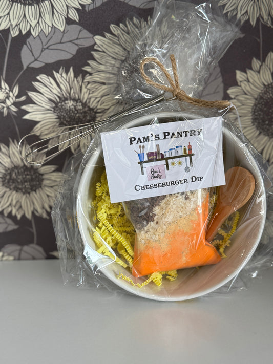 *Gift Set* Cheeseburger Dip w/bowl, spoon & whisk