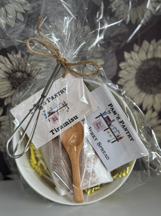 *Gift Set* Tiramisu & Beef Jerky Spread w/bowl, spoon & whisk
