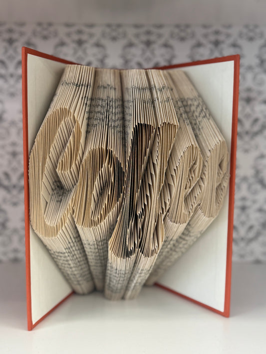 Folded Book Art - Coffee