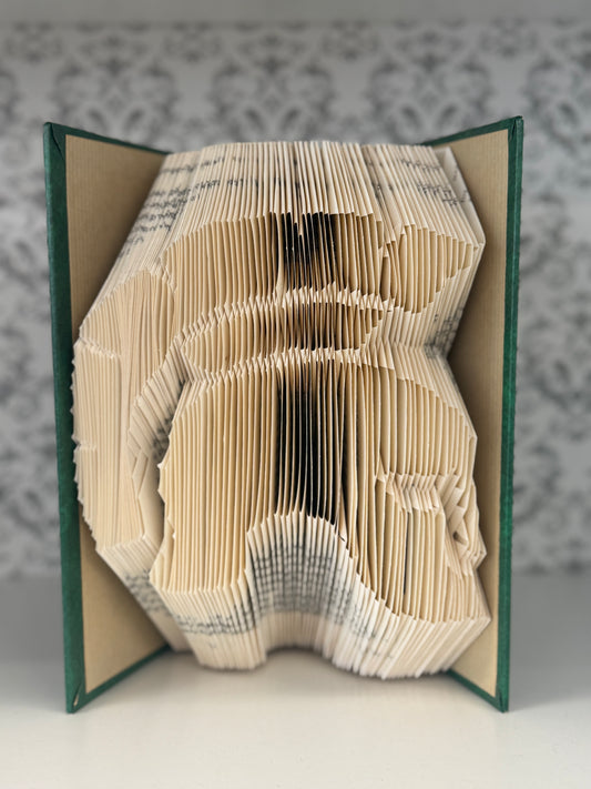 Folded Book Art - MSU Spartan
