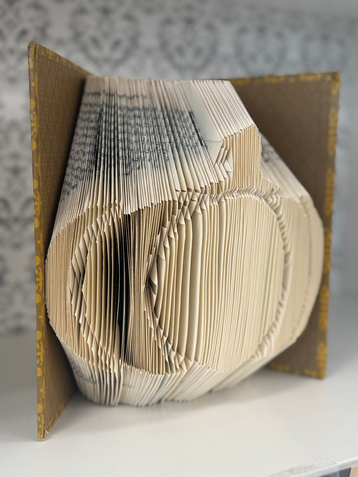 Folded Book Art - Pumpkin - Fall/Autumn
