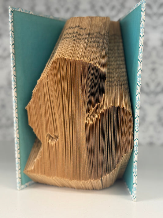 Folded Book Art - State of Michigan - Teal