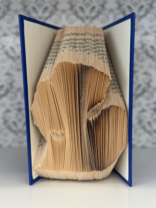 Folded Book Art - State of Michigan - Blue