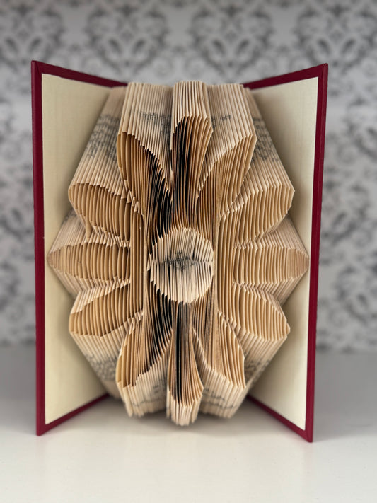 Folded Book Art - Flower