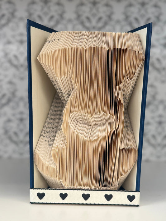 Folded Book Art - Dog & Heart