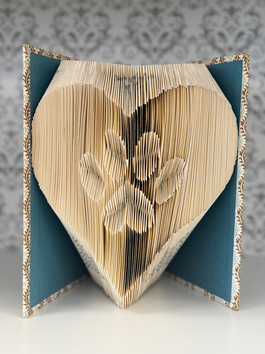 Folded Book Art - Paw & Heart