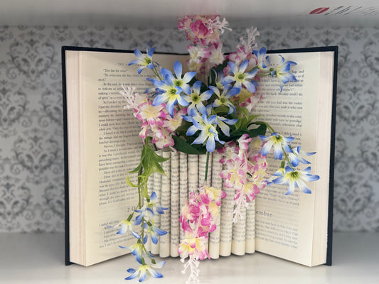 Folded Book Art - Flower Vase