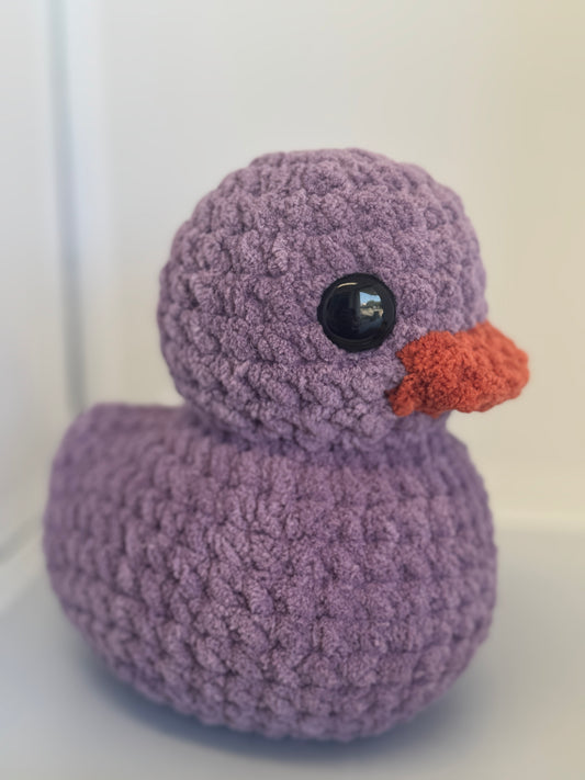 Handmade Crocheted Stuffed Animals - Purple Duck