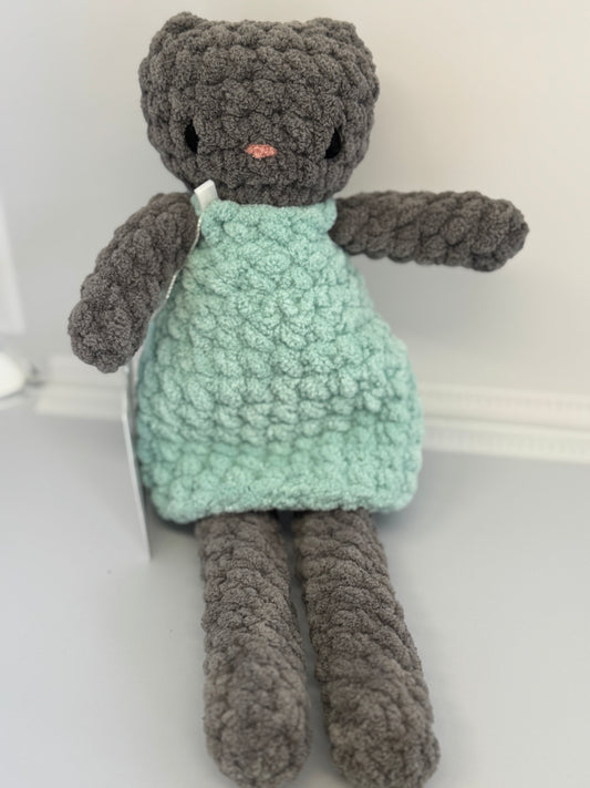 Handmade Crocheted Stuffed Animals - Fable Kitty & Dress