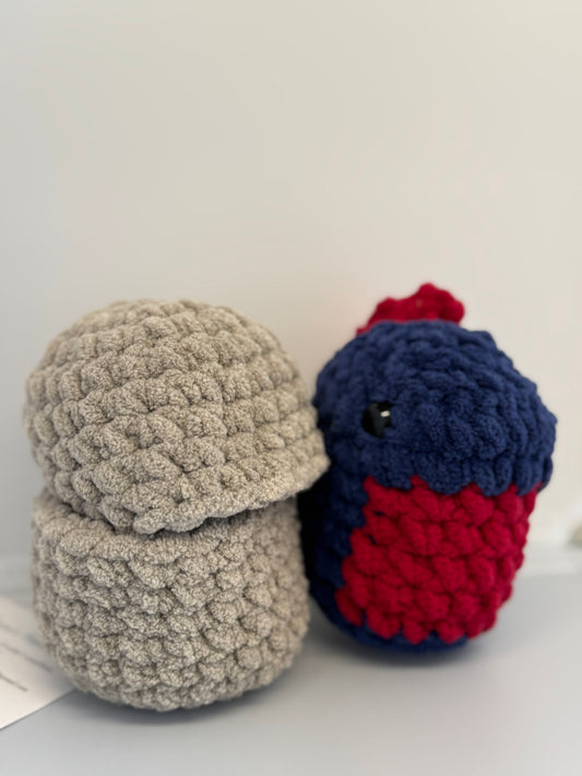 Handmade Crocheted Stuffed Animals - Dino Hatchling