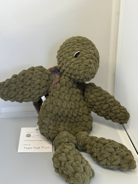 Handmade Crocheted Stuffed Animals - Turtle Lovey