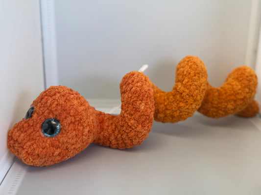 Handmade Crocheted Stuffed Animals - Curly Snake