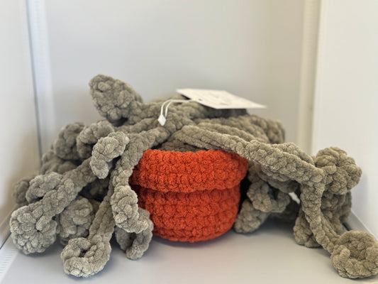 Handmade Crocheted Stuffed Animals - Potted Pathos Plant