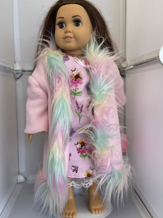 Handmade 18" Doll Clothes - Pajama set Robe & Pj's