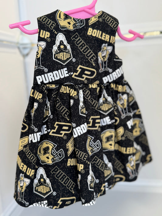 Handmade 18" Doll Clothes - Purdue Dress & Bow