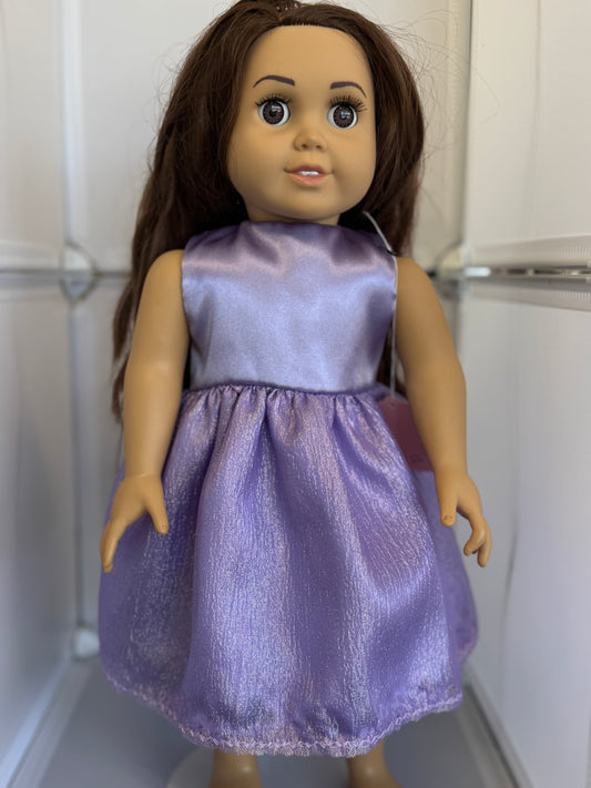 Handmade 18" Doll Clothes - Purple Fancy Dress