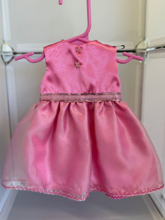 Handmade 18" Doll Clothes - Bright Pink Fancy Dress