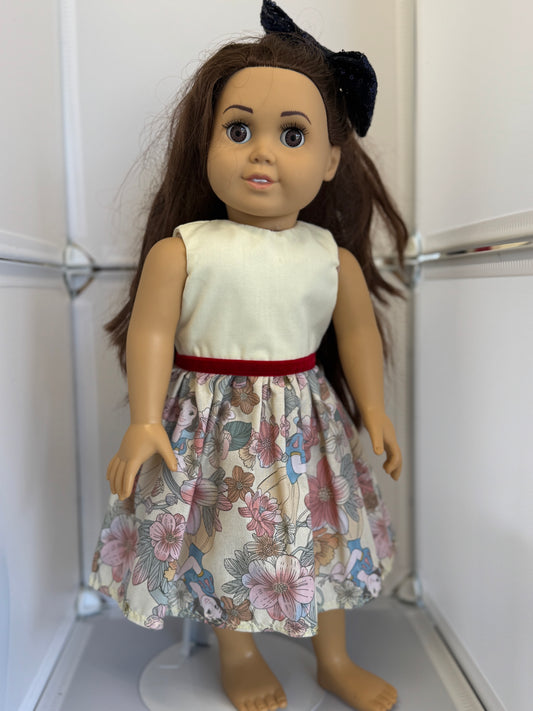 Handmade 18" Doll Clothes - Princess Dress & Bow