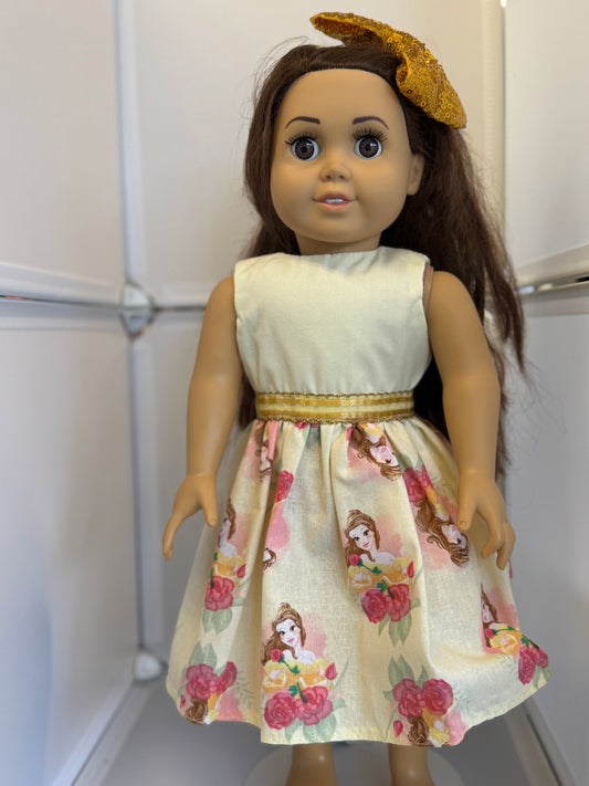 Handmade 18" Doll Clothes - Princess Dress & Bow