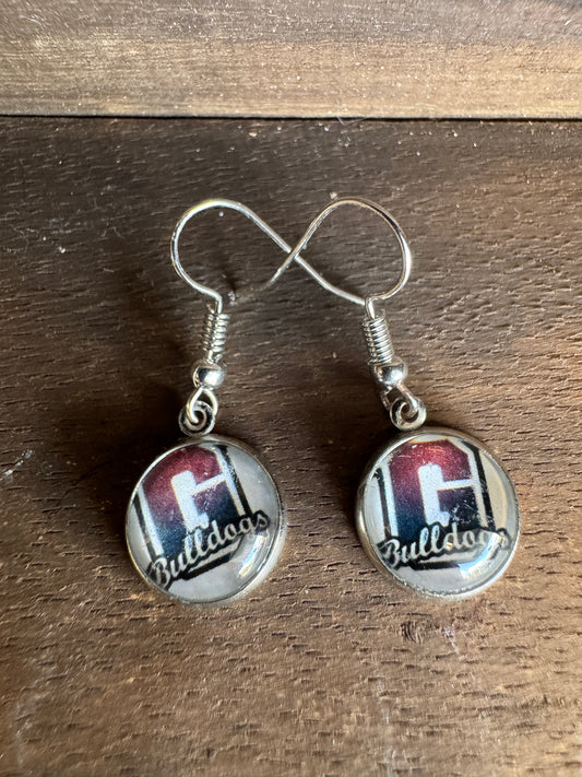 Handmade Aluminum & Glass Earrings - Grandville