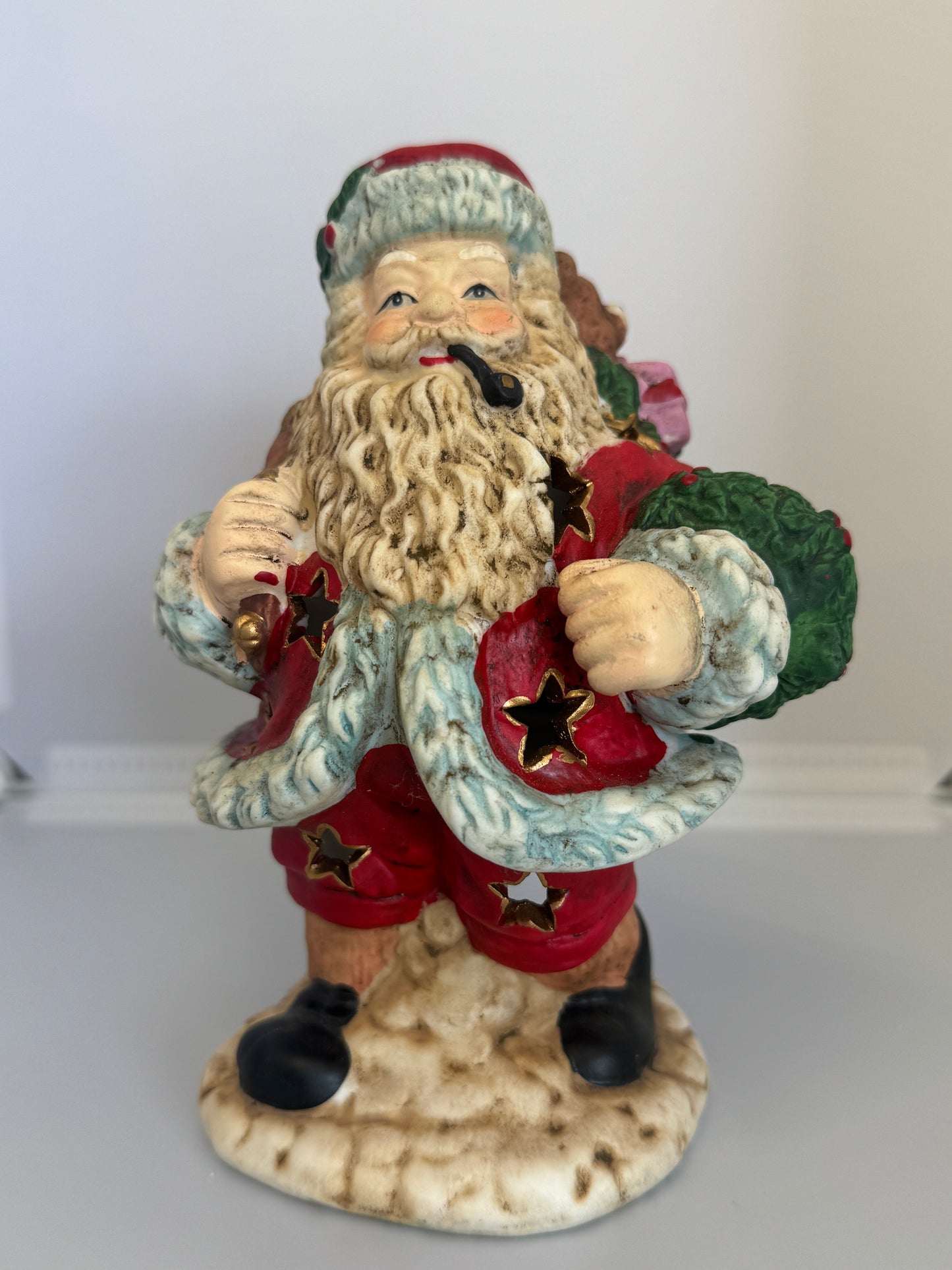 Santa Votive Candle Holder