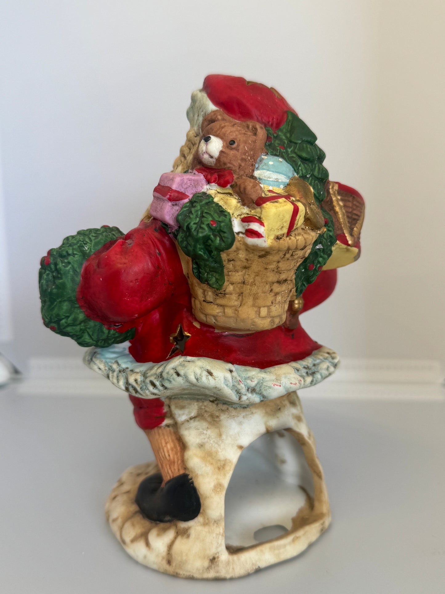 Santa Votive Candle Holder