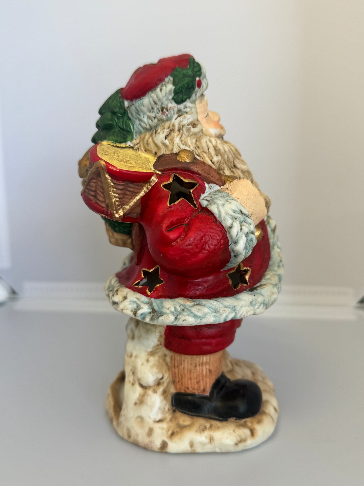 Santa Votive Candle Holder