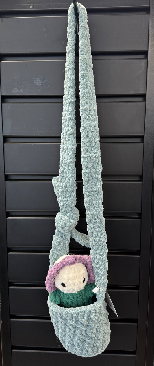 Handmade Crocheted Stuffed Animals - Blossom Pipsqueak & Tote