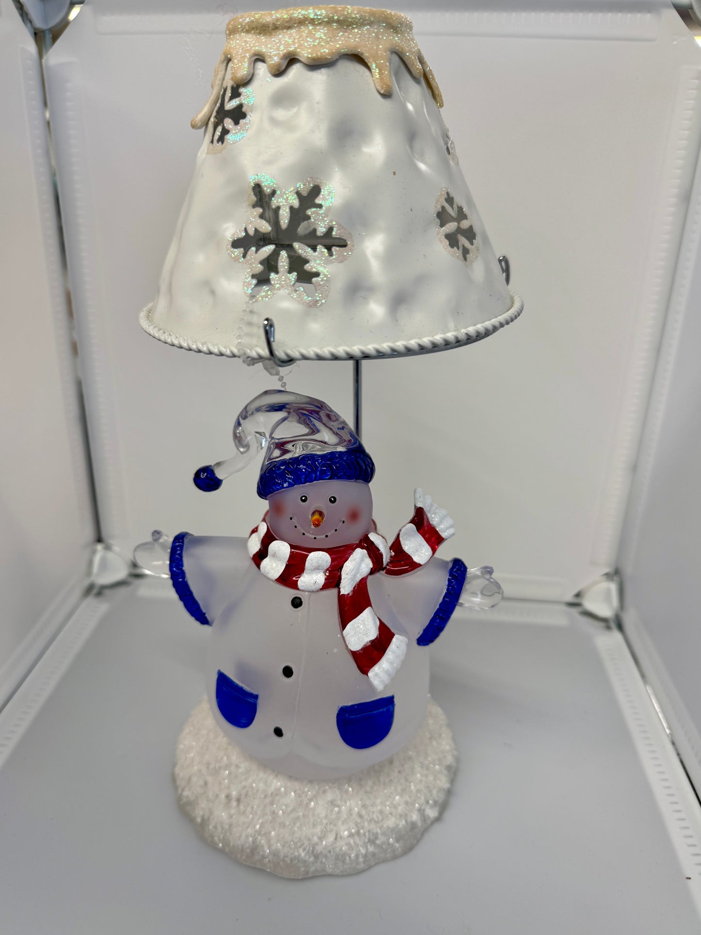 Snowman Candle Holder Lamp