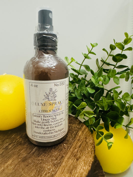 Luxe Spray – Citrus No. 9 (4 oz All-Natural Room & Linen Mist)