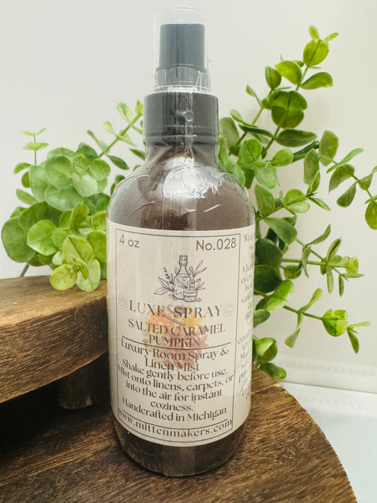 Luxe Spray – Salted Caramel Pumpkin (4 oz All-Natural Room & Linen Mist)