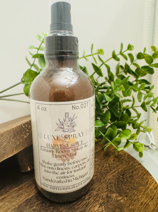 Luxe Spray – Harvest Spice (4 oz All-Natural Room & Linen Mist)