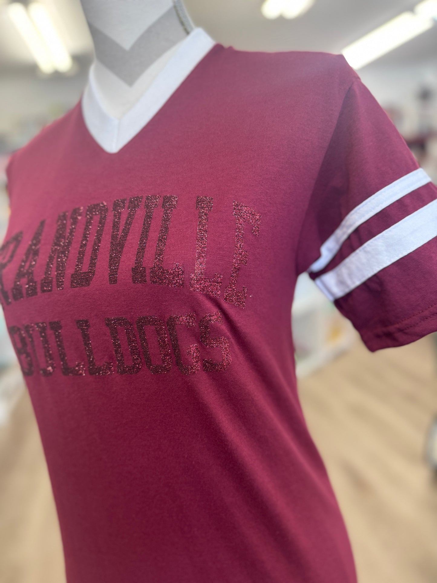 Show Your Spirit! – Grandville Bulldogs – Short Sleeve Glitter Tee