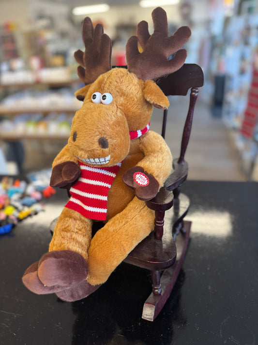 Dan Dee “Grandma Got Run Over by a Reindeer” Animated Plush Rocking Reindeer