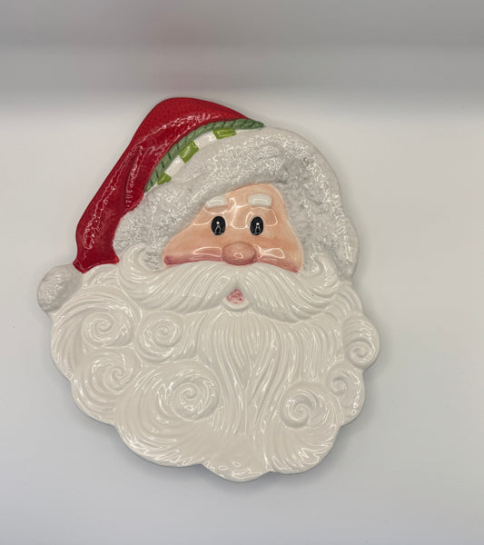 Fitz and Floyd “Holiday Cheer” Santa Plate – Collectible Christmas Serveware