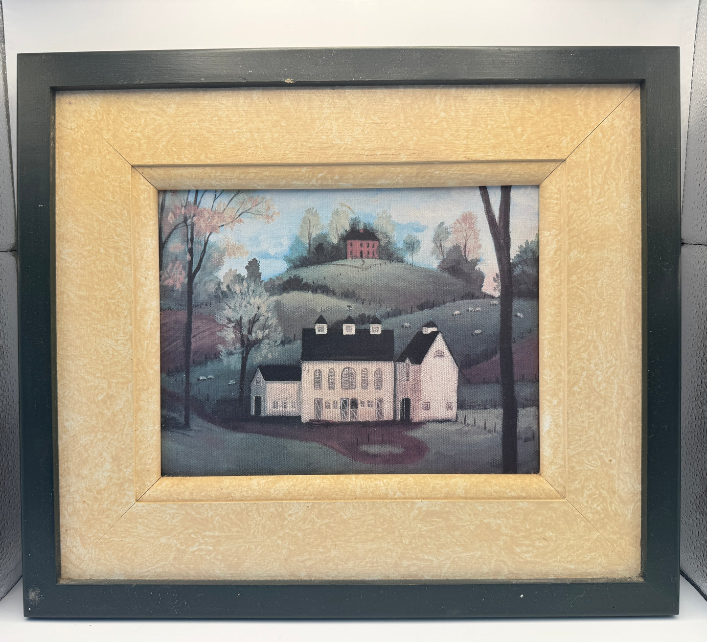 Elizabeth F. Gilkey “Sullins House” Framed Folk Art Print (1988)